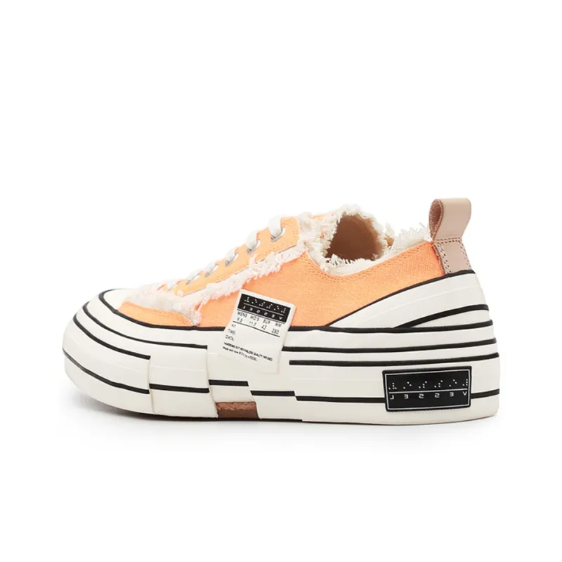 VESSEL G.O.P. Lows Anti Slip Wear Resistant Low Top Skateboard Shoes Unisex Orange-3