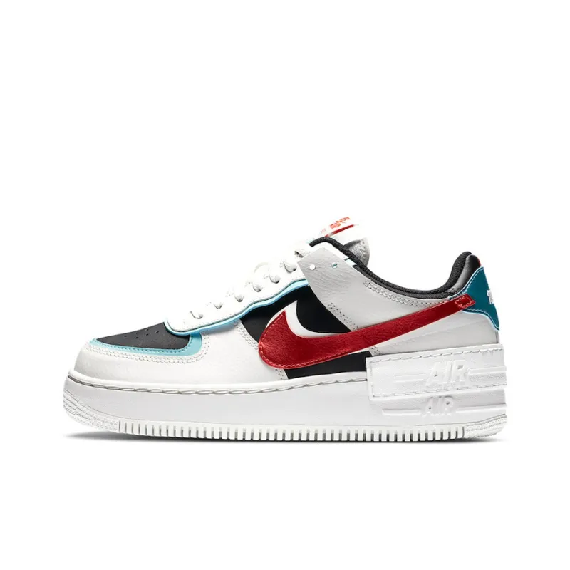Nike Air Force 1 Low Shadow Bleached Aqua Chile Red Women's-0