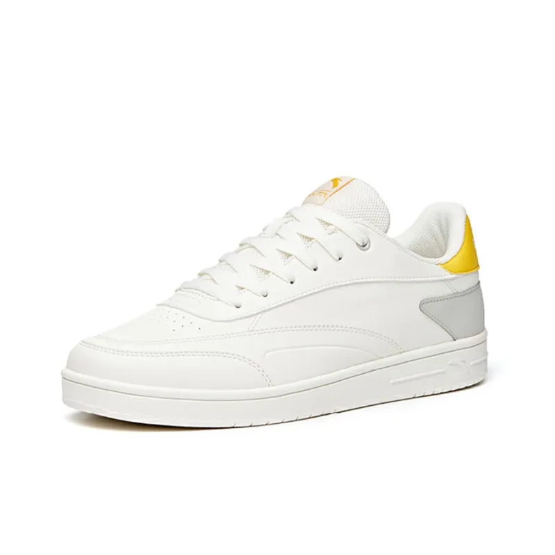 Anta Life Collection Slip Resistant Shock Absorbers Lightweight Low Top Skateboard Shoes Men's White Gray-1