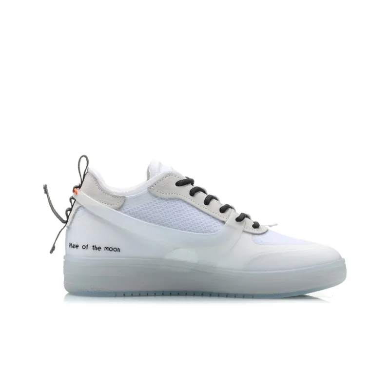 LiNing CF COUNTERFLOW Tracing Slip Resistant, Abrasion Resistant, Lightweight Low Top Skateboard Shoes Men's White-1