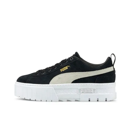 PUMA Mayze Skateboard Shoes Women's Low-Top Black/White