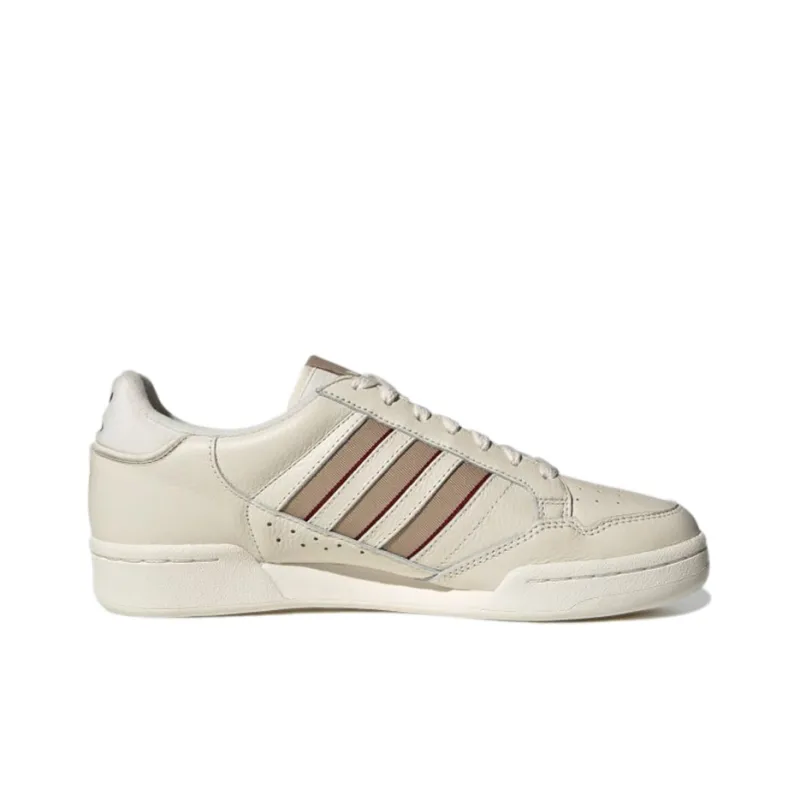 Adidas Originals Continental 80 Stripes Non-slip Lightweight Low-Top Skateboard Shoes Unisex Milk Tea Brown-1