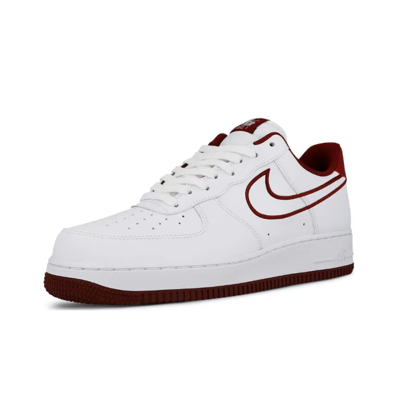 Nike Air Force 1 07 Leather White Team Red-2