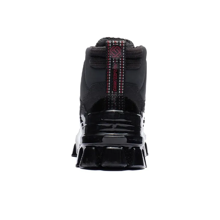 LiNing CF Tracing Majestic Anti Slip Wear Resistant High Top Skateboard Shoes Unisex Black-4