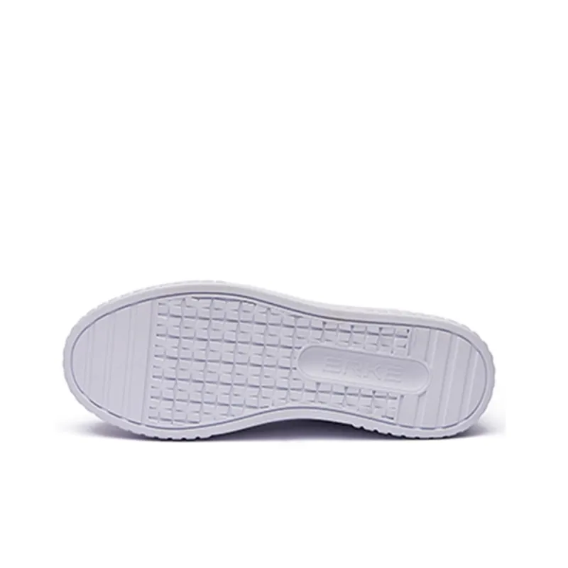 Erke War Song Slip Resistant Cushioning Wear Resistant Low Top Skateboard Shoes Men's White-4