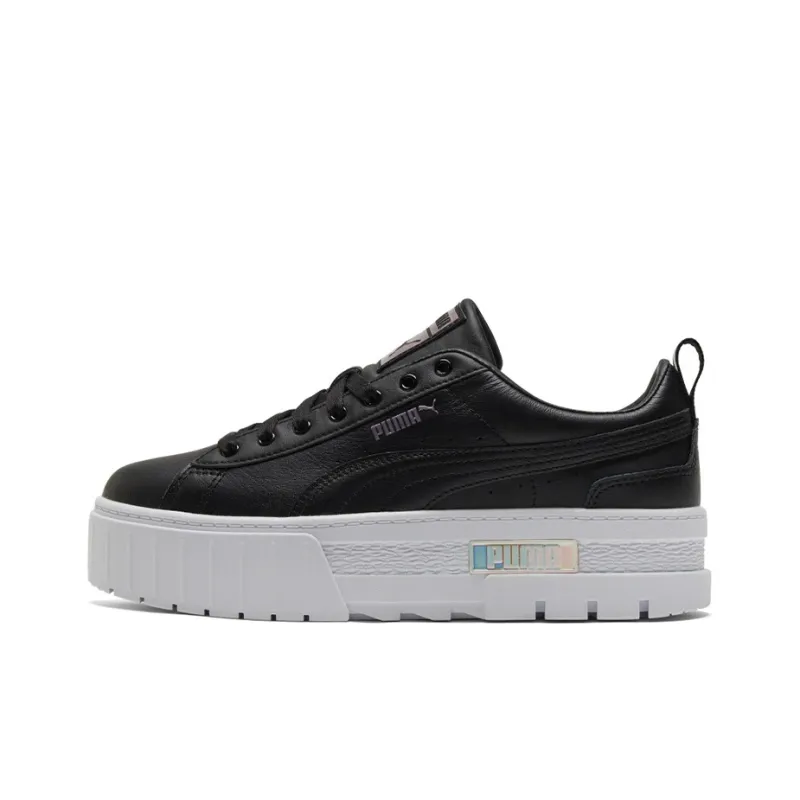 PUMA Mayze Lth Iridescent Sneakers Black/White Women's-0