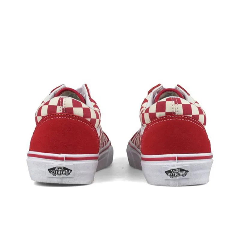 Vans Old Skool Checkerboard Racing Red-3
