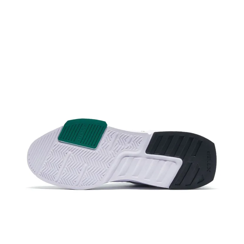 XTEP Anti Slip Wear Resistant Low Top Skateboard Shoes Men's White Black-4