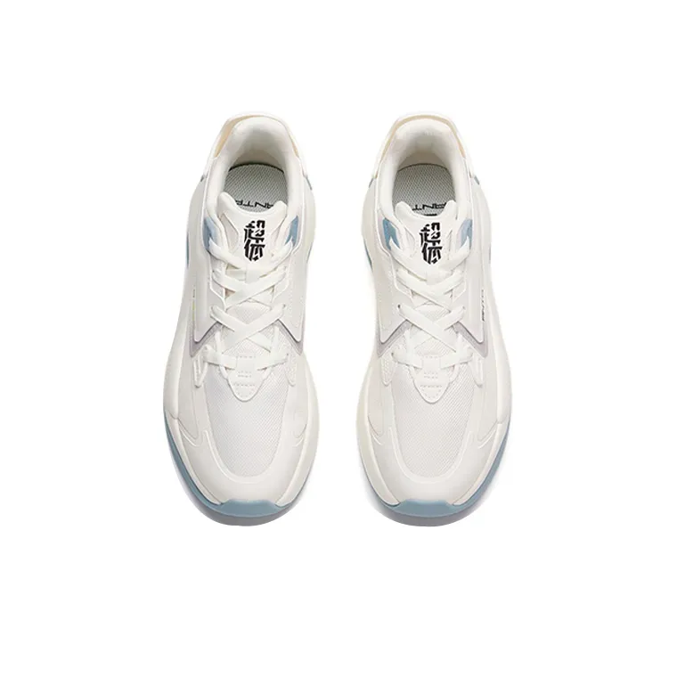Anta Life Collection Super Body Anti Slip Wear Resistant Low Top Skateboard Shoes Men's White Blue-2