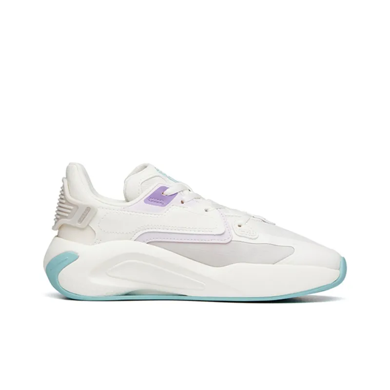 Anta Life Collection Low-Top Skateboard Shoes Women's White Purple-1