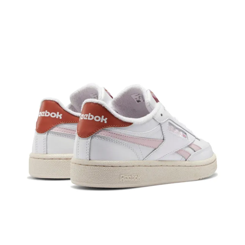 Reebok Revenge Skateboard Shoes Women's Low-Top White/Pink/Red-3