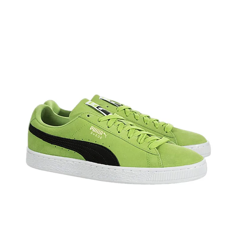 PUMA Suede Classic Wear-resistant And Lightweight Low-Top Skateboard Shoes Unisex Green Black-1