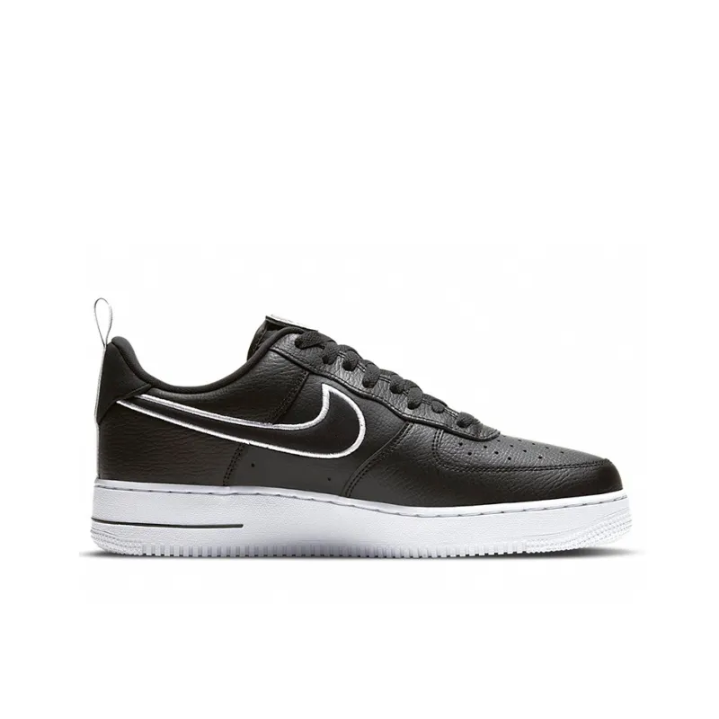 Nike Air Force 1 Low Black White Contrast Swoosh-1