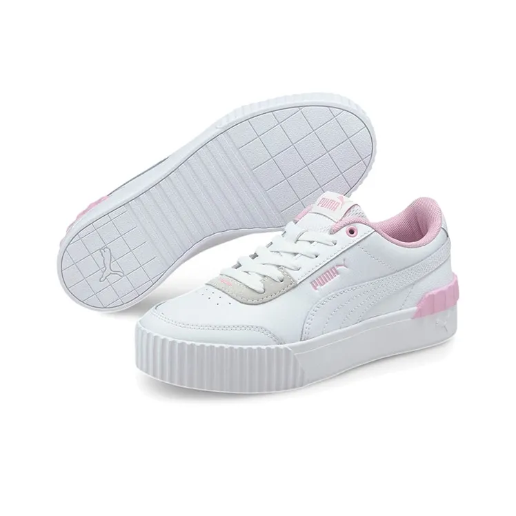 PUMA Carina Lift Casual Board Shoes White/Pink Women's-2