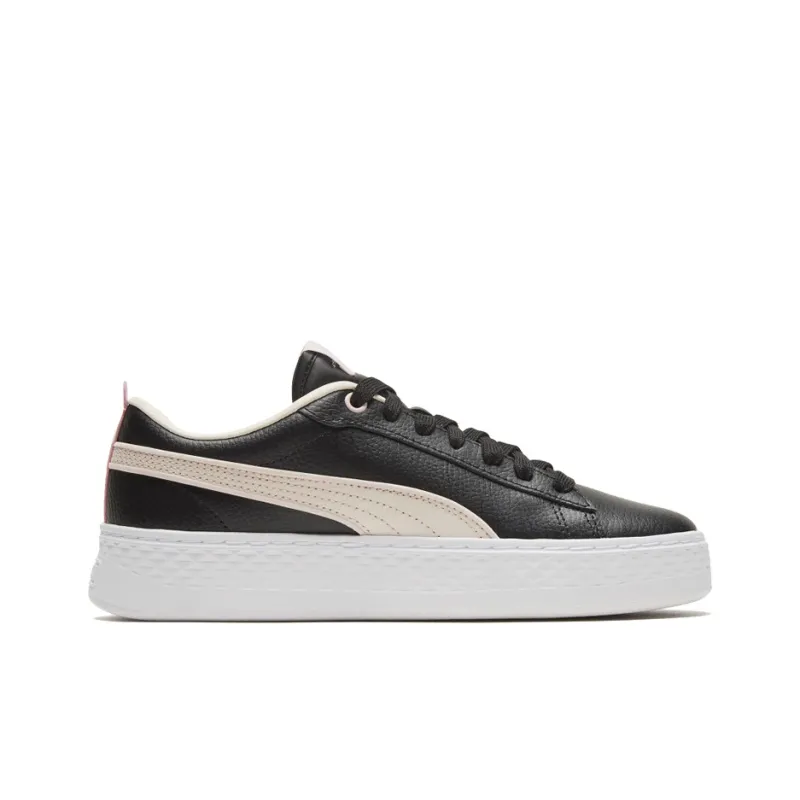PUMA Smash Platform Piping Black Women's-1