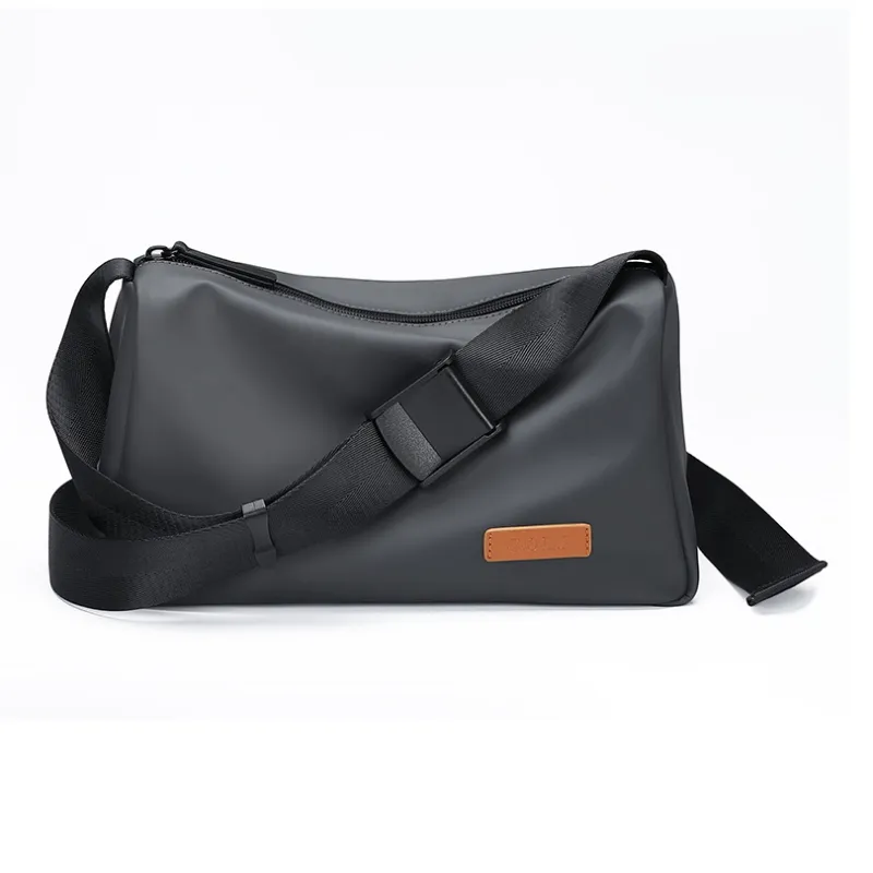 GOLF Fabric With Synthetic Leather Crossbody Bag Shoulder Bag Medium Size Men's Black/Gray-6