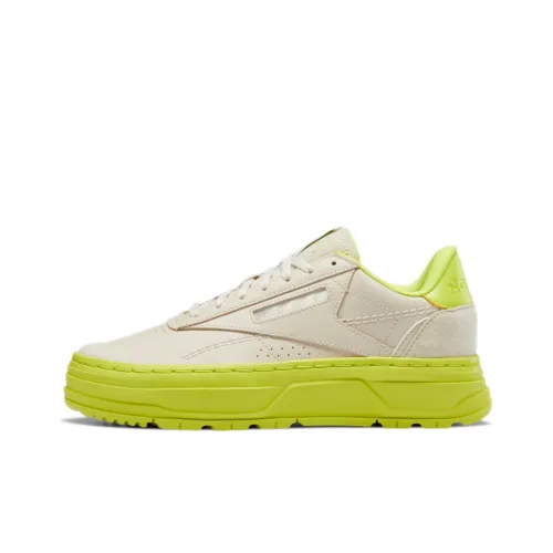 Reebok Club C Skateboard Shoes Women's Low-Top Rice/Yellow