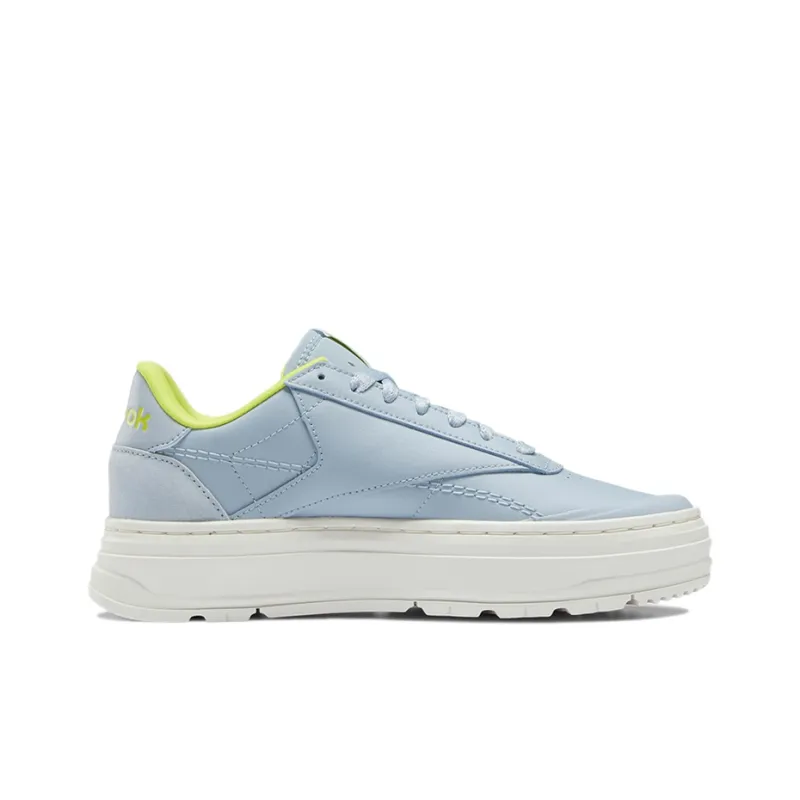 Reebok Women's Club C Double Geo 'Gable Grey Acid Yellow' Women's-1