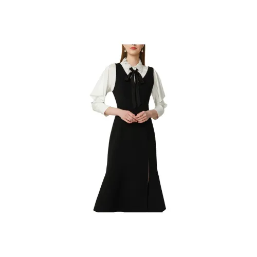 Anmani Long-Sleeved Dresses Women's Black/White