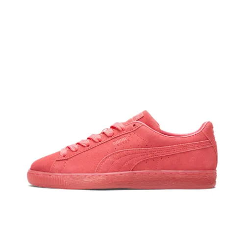 PUMA Suede Series Skateboard Shoes Women's Low-Top Coral Red