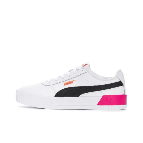 PUMA Carina Series Skateboard Shoes Women's Low-Top Black/White/Pink