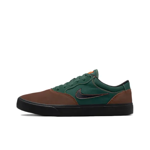 Nike SB Chron Skateboard Shoes Unisex Low-Top Black/Brown/Green