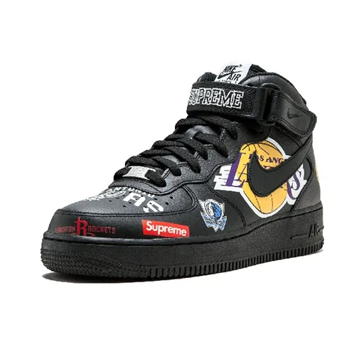 Nike Air Force 1 Mid Supreme Nba Black-2