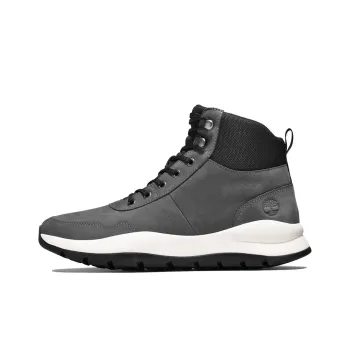 Timberland Boroughs Wear-Resistant High-Top Skateboard Shoes Men's Gray Black Multicolor