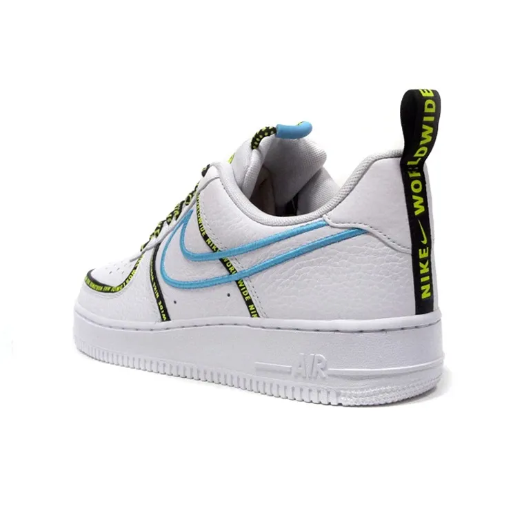 Nike Air Force 1 Low Worldwide White Blue Fury Volt-3