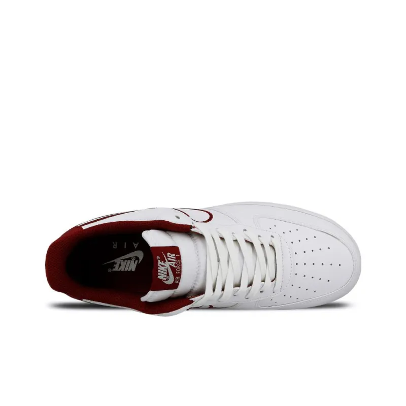Nike Air Force 1 07 Leather White Team Red-3