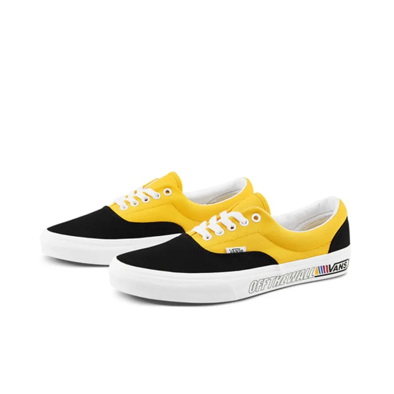 Vans Era Retro Casual Skate Shoes Unisex Black Yellow Splicing 'Black Yellow'-1