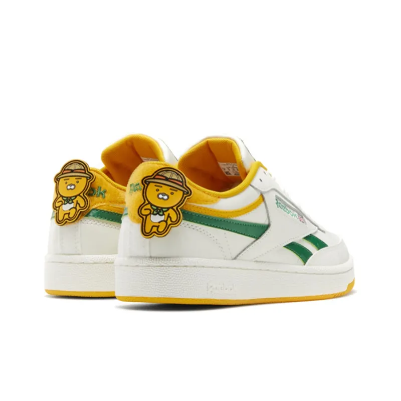 Reebok Kakao X Reebok Club C Cozy Wear Resistant Skate Shoes White Green Unisex 'White Green'-2