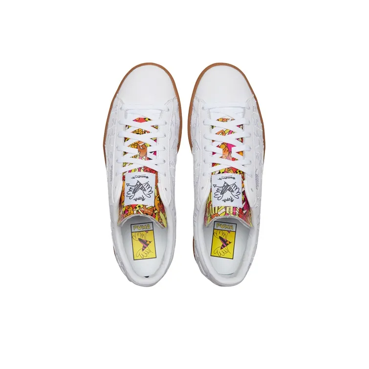 PUMA Basket Romero Britto Embroidered White Gum-3