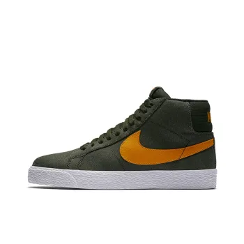 Nike Blazer SB Jade Horizon Coverage Anti Slip And Wear Resistant Mid Top Skateboard Shoes Unisex Navy Blue Orange