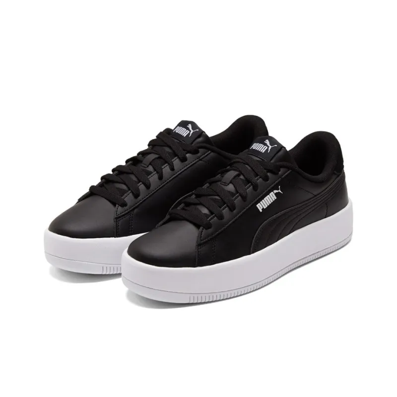 PUMA Lily Platform Board Shoes Black/White Women's-3