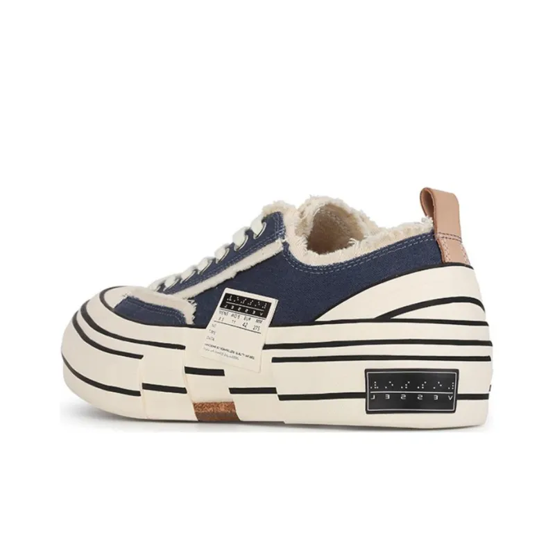 VESSEL G.O.P. Lows Navy Low Top Skateboard Shoes Unisex Marine Blue-2