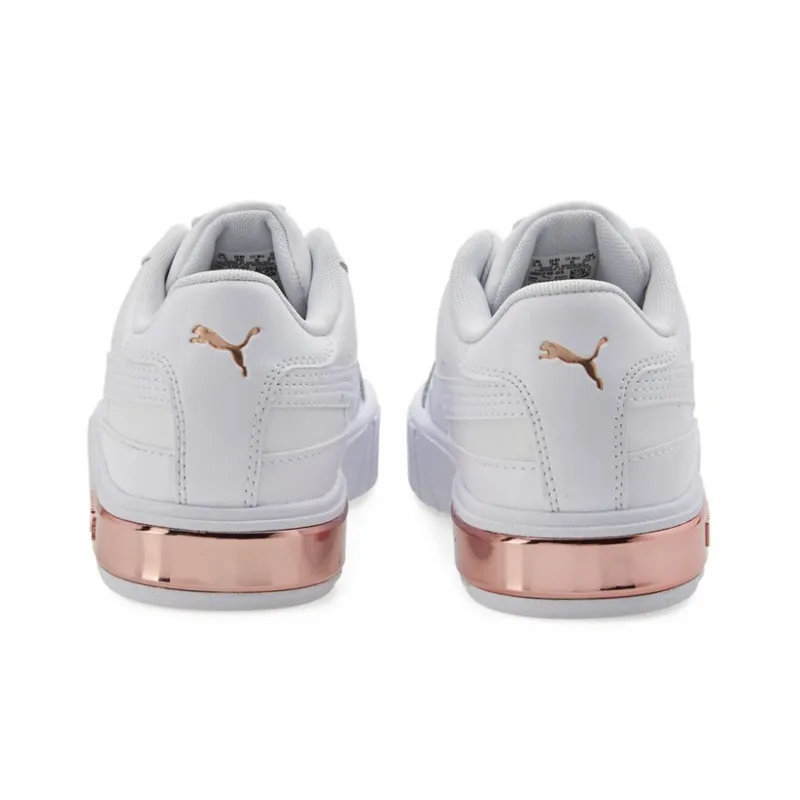 PUMA Cali Star Metallic Slip-Resistant Cushioning Wear-Resistant Low-Top Skateboard Shoes Women's White Pink-2