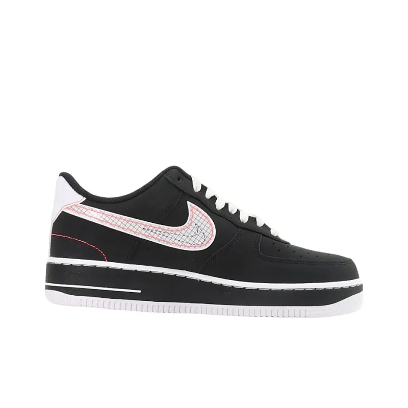 Nike Air Force 1 Low Schematic Black White Bright Crimson-1