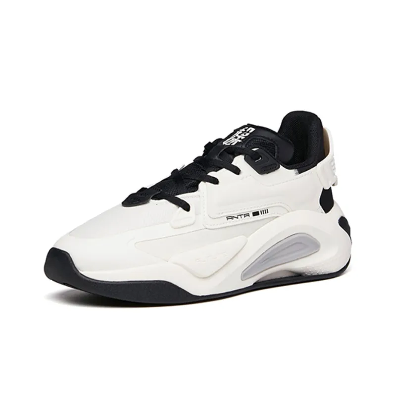 Anta Life Collection Super Body Anti Slip Wear Resistant Low Top Skateboard Shoes Women's White Black-2