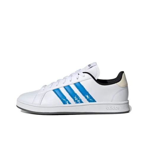 Adidas Neo GRAND COURT Base Beyond Lightweight Anti Slip And Wear Resistant Skateboard Shoes Men's White Blue