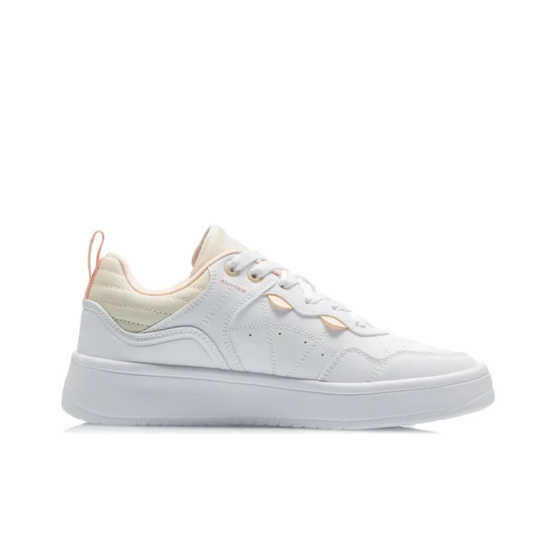 LINING Skateboard Shoes Women's Low Top Standard White/Swan White-1