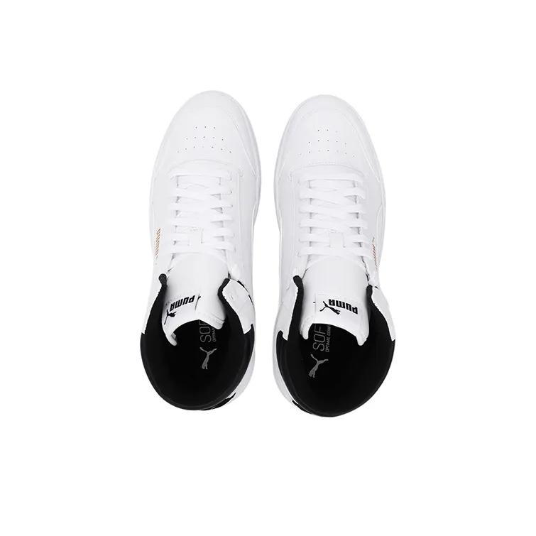 PUMA Shuffle Mid Wtr 'White Black Team Gold'-4