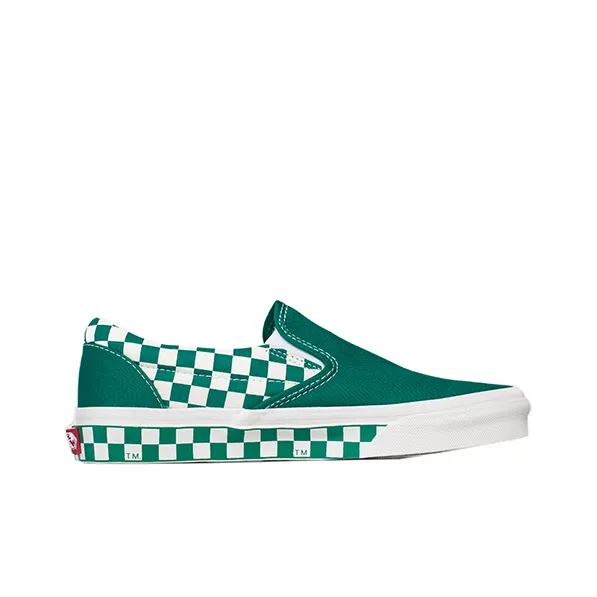 Vans Classic Slip On 'Sidewall Check Ultramarine Green'-1