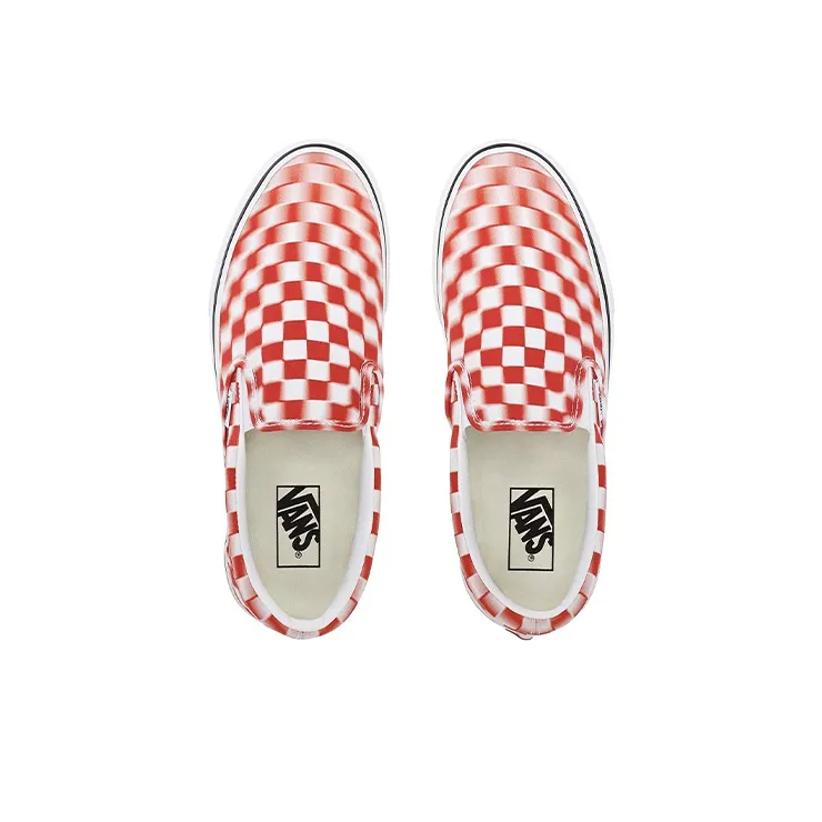 Slip On Classic Vans 'Blur Check White Red'-3