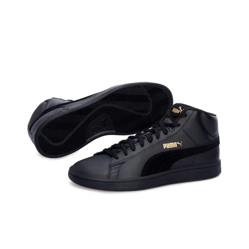 PUMA Smash V2 Mid L Anti-Slip Wear-Resistant Mid-Top Skateboard Shoes Unisex Dark Blue-3