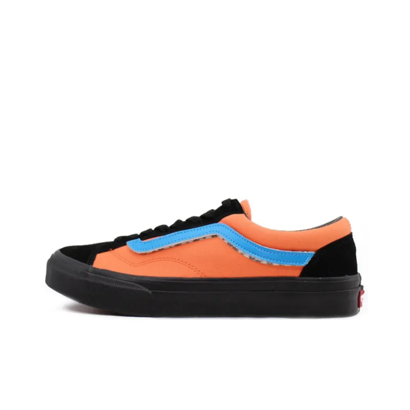 Vans Old Skool Anti-Slip And Wear-Resistant Lightweight Low-Top Skateboard Shoes Unisex Orange Black Green-0