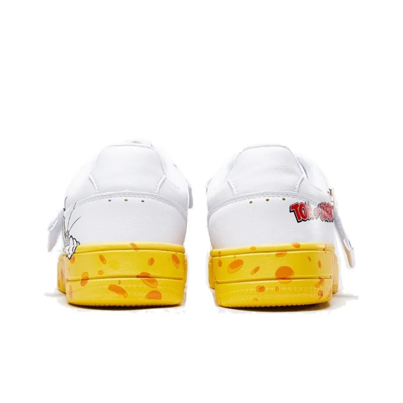 MAOHELAOSHU x XTEP Low-Top Skateboard Shoes Women's White Yellow-3