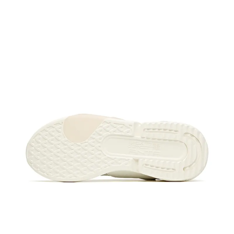 Anta Life Collection Breathable Low-Top Skateboard Shoes Women's White Gray Pink-4