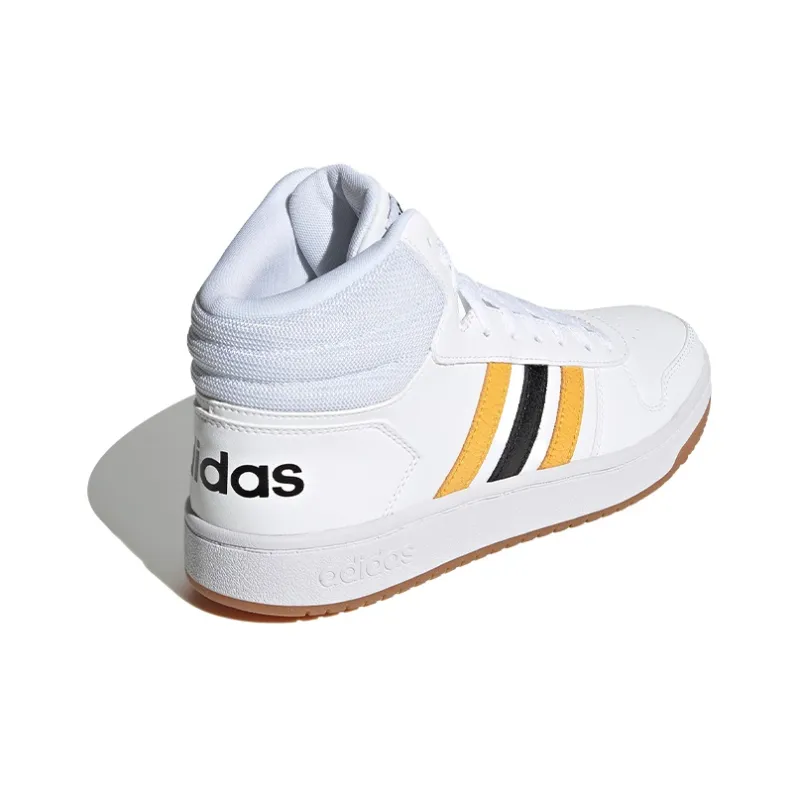 Adidas Hoops 2.0 Mid White Active Gold-3