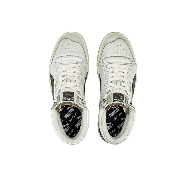 PUMA Replay X PUMA Ralph Sampson Mid Shoes Black/White/Gold-3